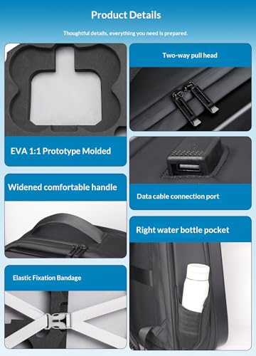 XYYORITRIX Portable Backpack for DJI Avata 360 Motion Fly More，Large-Capacity Waterproof Backpack Carrying Case Hard-Shell Protection Scratch-Resistant Wear-Resistant Fits 17-inch Laptops