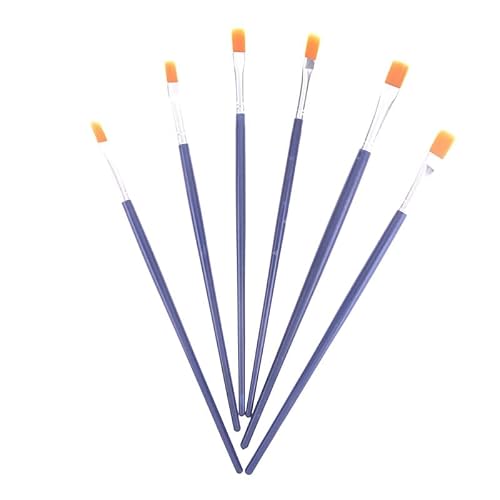 UOHLCX HBJWOV 6Pcs/Set Watercolor Paint Brushes Different Shape Round Pointed Tip Nylon Hair Painting Brush Set Art Supplies