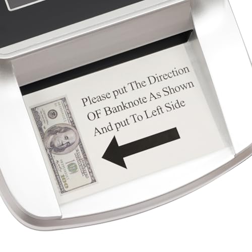 Money Counter Machine with Value Count, Dollar Bill Detector with 5 Anti‑Counterfeit Detection, Compact Currency Counter for Bank Retail Store Shops Restaurants