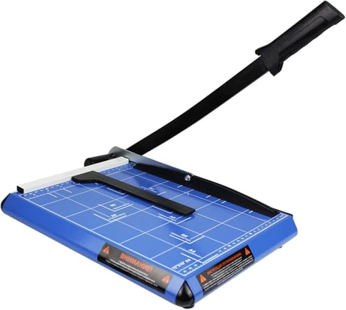 Stackable Paper Trimmer Heavy Duty Cutter Grid Photo Guillotine Craft Cutting Length 12 Sheet Capacity Office Home Use