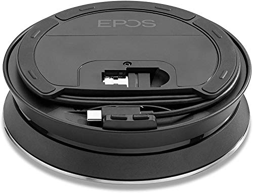 EPOS SP30+ Bluetooth Speakerphone for Streaming Voice and Video Distance Learning, Remote Work, School, Conferencing Apps - Zoom, Webex, Meet, Teams Bundled with Global Teck Gold Support Plan