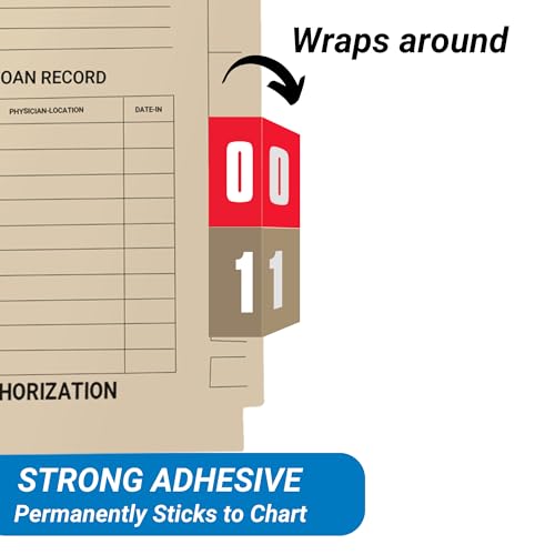Doctor Stuff - File Folder Labels, Number 3, AMES L-A-00178RL Match - AMNP Series Chart Stickers, Orange, 1-7/8" x 1-7/8", #3, 1000/Roll
