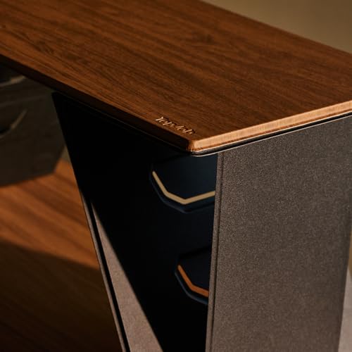 TopJob SlimFold Laptop Desk & Stand，Ergonomic Computer Stand，Portable Laptop Riser Stylish with Multiple Color Options, Compatible with MacBook Air, MacBook Pro, Dell XPS (Mist) (Walntut & Black)