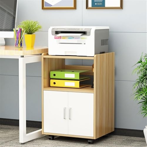 FYorbitH Filing Cabinet Removable Office Shelf Printer Shelf Filing Cabinet Multi-Tier Storage Shelf with Door Desk Side Cabinet Drawer Cabinet(Multi-Colored)