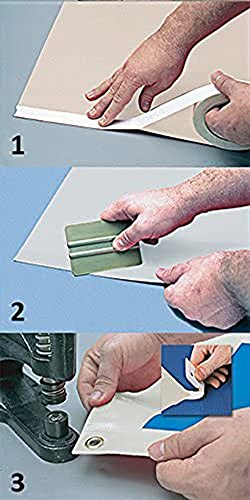 Tiger-Hoo Heavy-Duty Double-Sided Vinyl Banner Tape 1" x90ft. 16 Rolls Hem Scrim Strong Mounting Tape