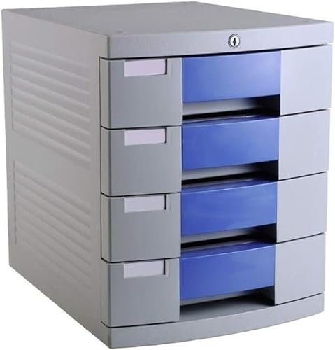 noxozoqm Flat File Cabinet, 4-Layer Drawer Storage Organization, with Lock/Blank Label，Suitable for Office Supplies