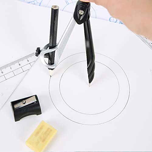 DUHTFCY Math Geometry Kit Set Math Compass Professional Drawing Tool Set Multi-Function Compass Learning Special Mathematics Geometric Drawing Geometry Kit (B)