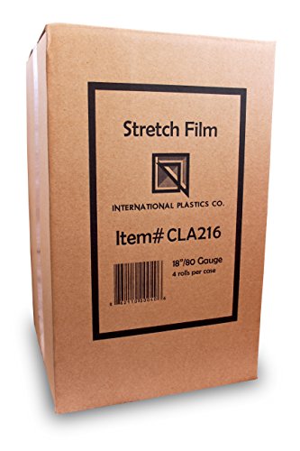 International Plastics Co. 18" Stretch Film/Wrap 1500 feet 80 Gauge, 4 Pack