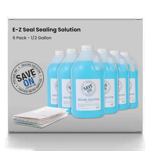 Pitney Bowes 608-0 Compatible E-Z Seal Sealing Solution (6 Pack - 1/2 Gallon) - Envelope Sealer for DM Series Mailing System - Envelope Seal for Effortless Sealing