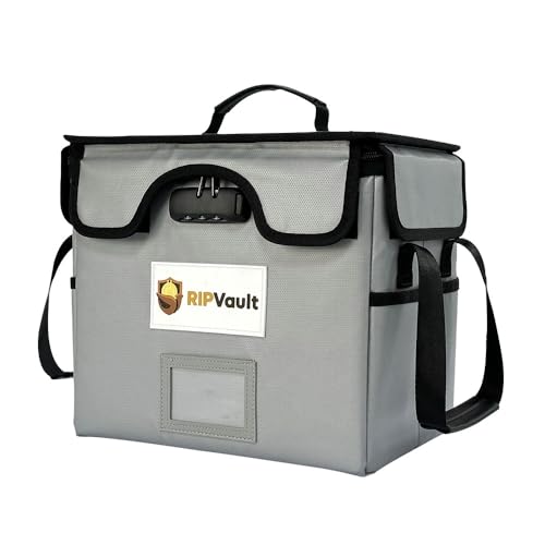 RIP VAULT Fireproof Document Box with Lock - Estate Planning Organizer