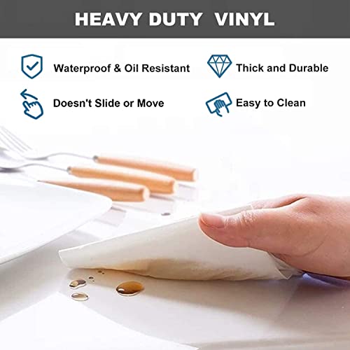 Clear Vinyl Plastic Runner Rugs Protector - Matte Frosted PVC Heavy Duty Office Chair Mat for Carpet Low/Medium/High Pile, Long 104 112 120 128 136 144 152 inch