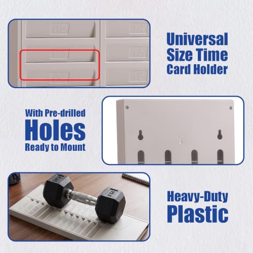 PFSLKXM Double Row 24/50 Slot Rack Card Holder, Time Card Holder Wall Mount
