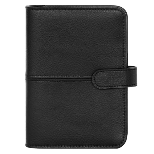 FranklinCovey - Anna Ring-Bound Binder for FranklinCovey Planners | Leather with Snap Closure (Pocket, Onyx)