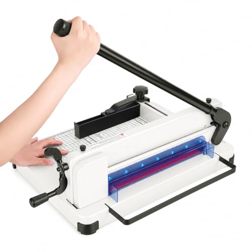 12 Inch Heavy Duty Paper Cutter, 400 Sheet Guillotine Trimmer with Safety