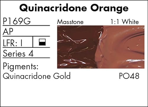 Grumbacher Pre-Tested Oil Paint, 37ml/1.25 Ounce, Quinacridone Orange (P169G)