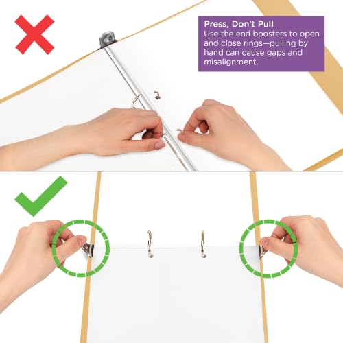 1.5" Heavy Duty Plastic Top Flip Binder, 2-Rings, Mustard, Case of 20