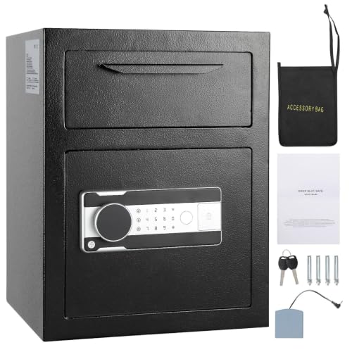 Hotel Deposit Safe 1.7L with Front Drop Slot and Emergency Keys