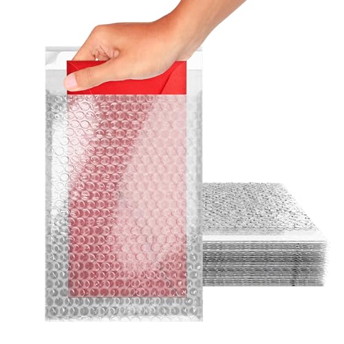 ABC PACK & SUPPLY Bubble Wrap Pouches, 7 x 11.5 Inch Clear Self Seal Packing Bags, Polyethylene Cushioning Sleeves for Shipping, Moving, Storage, Pack of 150