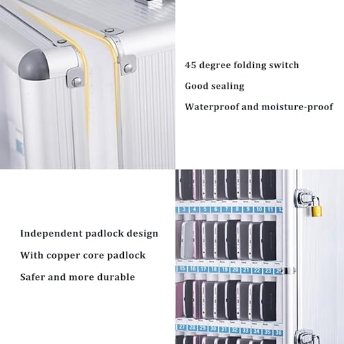 Mobile Phone Safe Deposit Box Mobile Phone Cabinet Transparent Mobile Phone Locker Mobile Phone Storage Box with Lock for Classroom, Office, Gym 12 (36)