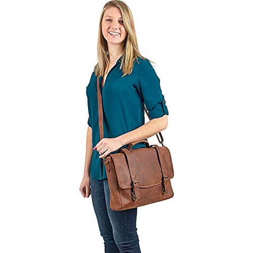 Claire Chase Rustic Messenger Laptop Messenger Bag, Rustic Brown