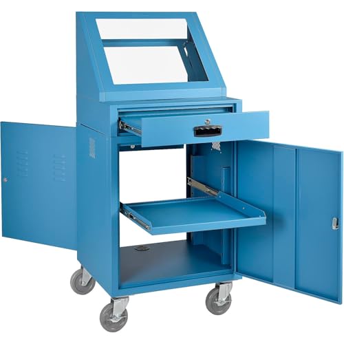 Global Industrial Mobile LCD Console Computer Cabinet for 21" Diagonal