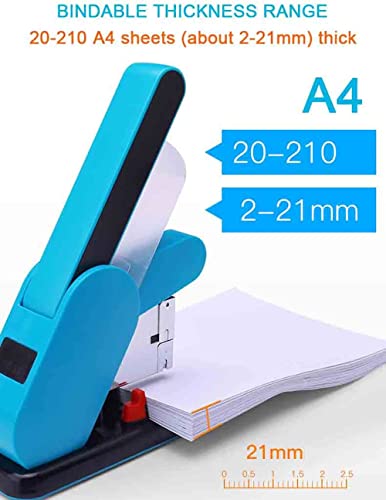 GTTBL Low Strength Desk Staplers Heavy Duty Desk Stapler 130-210 Sheet Capacity Desktop Stapler Desk Stationery