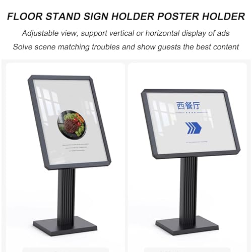 Heavy Duty Poster Sign Holder Floor Sign Stand, Adjustable Sidewalk Sign Holder Store Advertising Poster Display, Outdoor Indoor Standing Display Sign Holders, for School Church Business Show