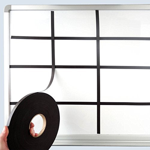 StoreSMART® - Magnetic Lines and Board Dividers - 1/2-inch x 25-feet - for Magnetic WHITEBOARDS ONLY- Does not Work on Plain whiteboards or glassboards - ML1/2-25