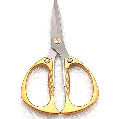 DSWMY Craft Scissors, Craft Scissors Stainless Steel Sharp Strong Sewing Household Gold Silver Shear