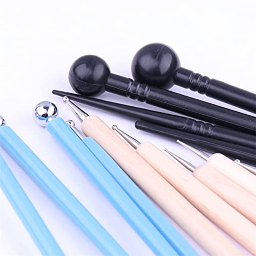 AFPSDLFJDLS 18Pcs Clay Tool Sculpture Modeling Tools Ball Stylus Dotting Tools for Pottery Sculpture Rock Painting Mandala Art Carving Tool