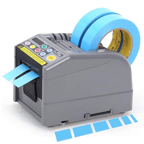 RT-7000 Automatic Sticky Tape Dispenser Loop Mode to Set Up 6 Different Tape Length and Memory Cutting in Circle/Cutting with Light Trace/Nallow Tapes Good Cutting Effiency Too