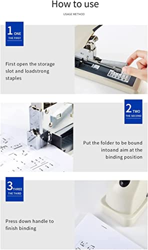 fhda Desk Staplers Large Heavy Duty Thickened Desk Staplers Handheld Push Stapler Labor Saving Desktop Stapler for Office Supplies Student Stationery Portable Desktop Staplers Home Office Supplies