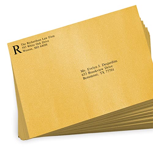 LUXPaper 9 x 12 Booklet Envelopes | Gold Metallic | 80lb. Text | 50 Qty