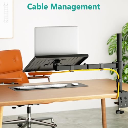 JUDYSSY Height - Adjustable Monitor Stand Arm Adjustable Rotating Laptop Stand with Heat Dissipation Function,Monitor Base, Standing Desk Tray, 360° Swivel, I,