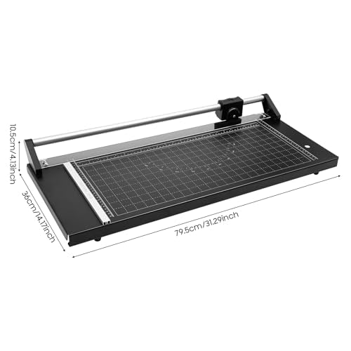 Rotary Paper Trimmer 24in Heavy Duty Manual Precision Cutter w/Guide Scale