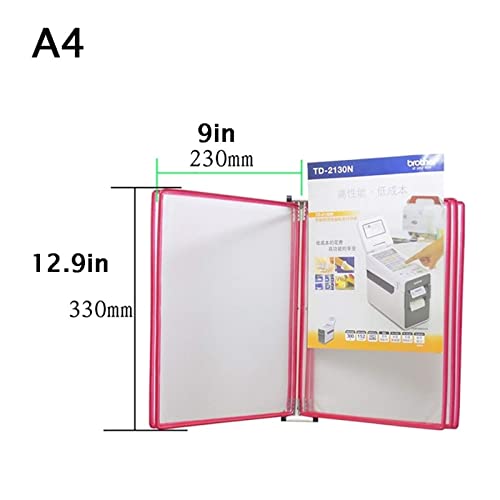 Catalog Display Rack, Desktop Reference System Small, 5 Panels, Holds 10 Sheets of A4 Paper, Factory Workshop Wall Hanging Operation Guidance(Multi Coloured)