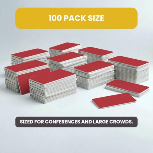 Name Tag/Badge Blanks - 100 Pack - 1" X 3" (Red) Round Corners, Magnetic Backing