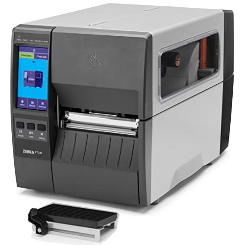 Zebra Technologies ZT23142-D01000FZ Direct Thermal Industrial Printer, ZT231 Upgraded Version of ZT230, 203 dpi Print Width 4 in Ethernet Bluetooth Serial USB, Includes: Touch Display, Tear Bar