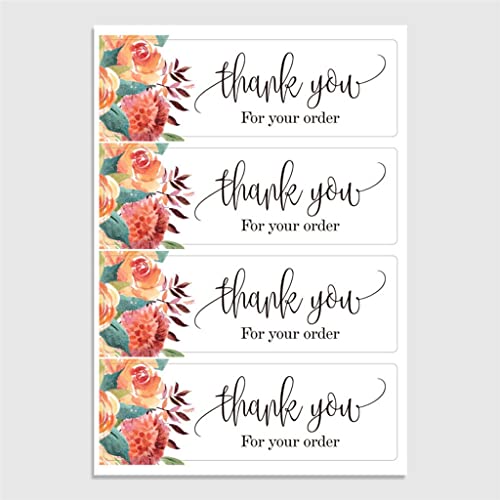 MVNOIRE "Thank You for Supporting My Small Business Seal Sticker Gift Flower Wrap Decoration