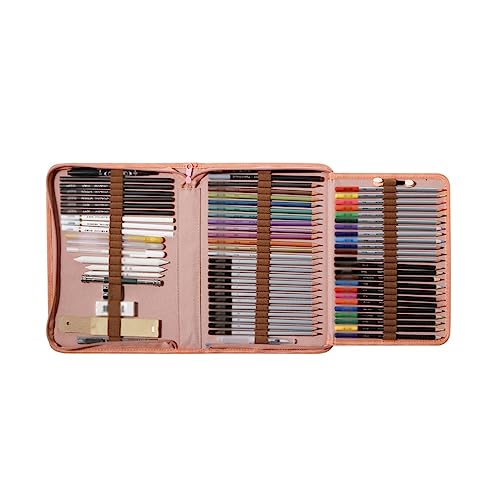ZYQHMY 77 Pieces Colour Pencil Sketch Drawing Set Complete Set of Oil-Based Water-Soluble Metal Pencils Art Supplies