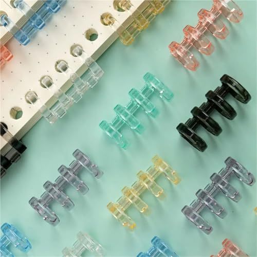 Plastic Binder Rings 300 Pcs Plastic Binder Rings - Loose Leaf Notebook Binding Strips for Notebook Diary