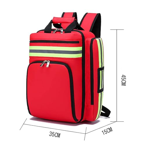 YUSIWOAL First Aid Kit Bag, Medical Emergency Bag, Reflective Design at Night, for EMT, Nurses, Tactical Medics, Home Care,Green(Green)