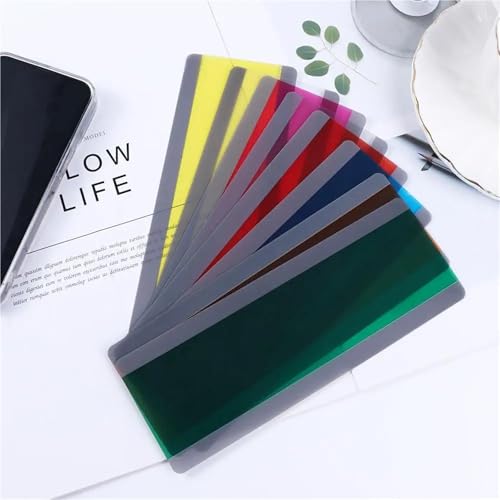 Guided Reading Strips 48-Pack Transparent Reading Guide Strips, Highlight Bookmarks for Tracking(Small)