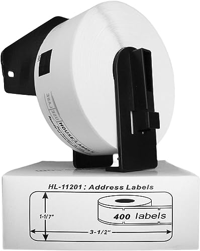 HouseLabels Compatible with Brother DK-1201, 1-1/7" x 3-1/2"