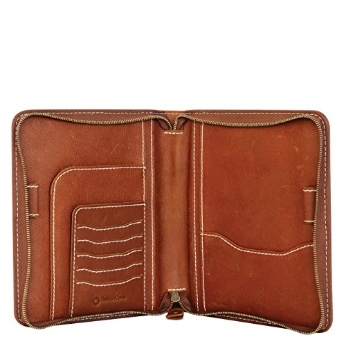 FranklinCovey - Colt Cover for Wire-Bound FranklinCovey Planners | Genuine Leather - Zipper Closure (Classic, Rustic)