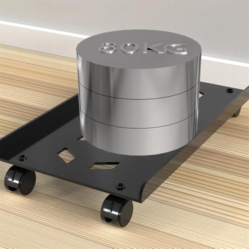 Xilin-872 CPU Stand CPU Steel Rolling Stand, Mobile PC Tower Cart with Locking Caster Wheels, Ventilated Floor CPU Holder for Home Office Computer Tower Stand(Black)