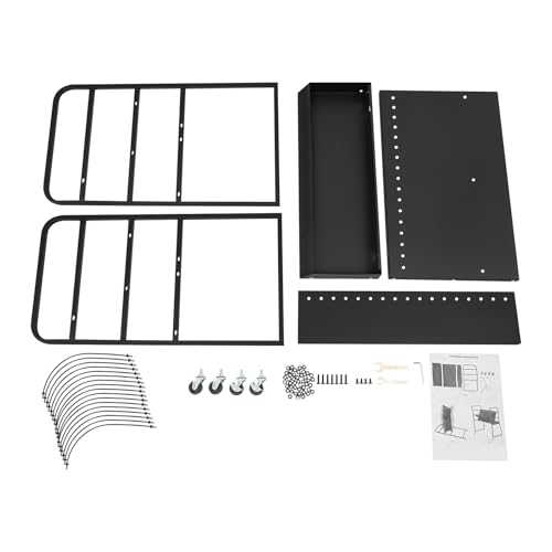 Rolling Laptop Storage Rack 16-Position Laptop Charging Cart on Wheels Mobile Laptop and Tablet Open Charging Station Modern Laptops Storage Holder Organizer for Home Office Classroom Organization