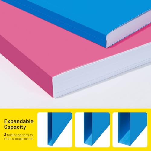Comix Colored File Folders,100 Pack Manila Folders, Letter Size 8.5" x 11", 1/3-Cut Tabs, Assorted 10 Colors, Colored File Folders for Office, School & Business Organization
