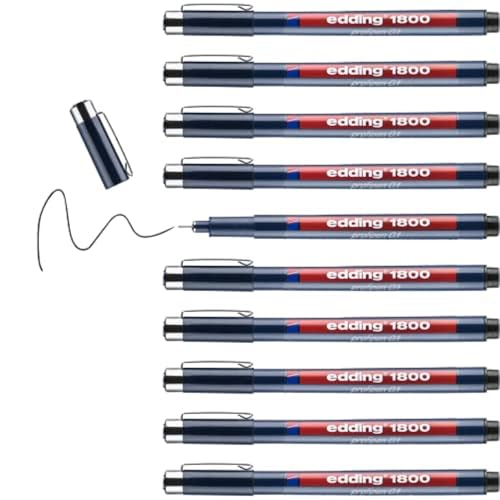 Edding 0.1mm Profipen - Black Pack of 10