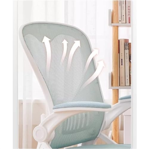 Ergonomic Office Chair Back Support Office Chair Adjustable Lumbar Support and Armrests High Back Ergonomic Office Chair Hickened Cushion Desk Chairs for Home Working, Make Up, Gaming(White)
